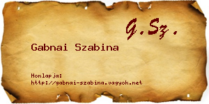 Gabnai Szabina névjegykártya