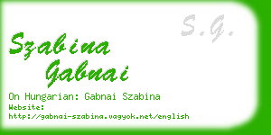 szabina gabnai business card